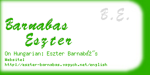 barnabas eszter business card